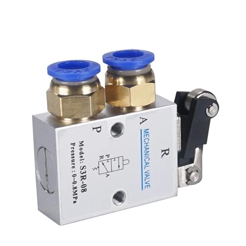 1 stücke Mechanische Ventil S3R-M5 Roller Hebel Mechanische Ventil Mit M5 "BSPT M5 Zoll 3 Weg 2 Position(S3R-M5 PC8-M5) von OYmFUIEeK