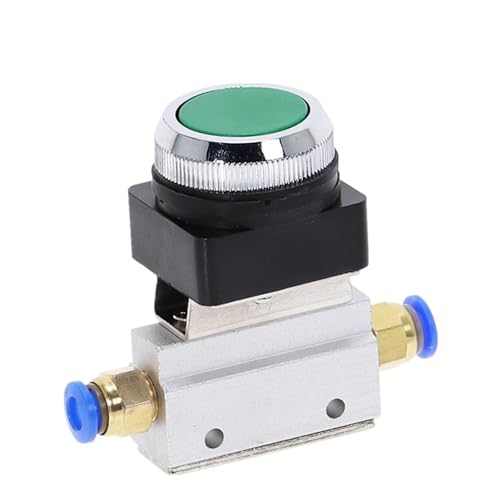 Mechanisches Ventil MOV-03B 1/8 Zoll Gewinde 2 Positionen 3 Wege Rot Grün Flachdruckknopf Momentary Pneumatisches Ventil(Grass green) von OYmFUIEeK