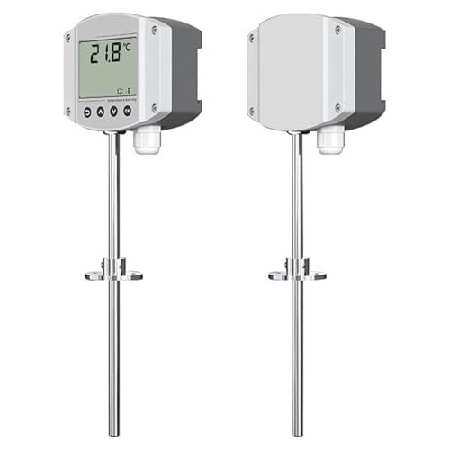 OYmFUIEeK 1 stücke Industrieller Luftkanaltemperatursensor Thermometer Messgerät mit Display Hochpräziser Sender Wetterstationen(Yellow) von OYmFUIEeK