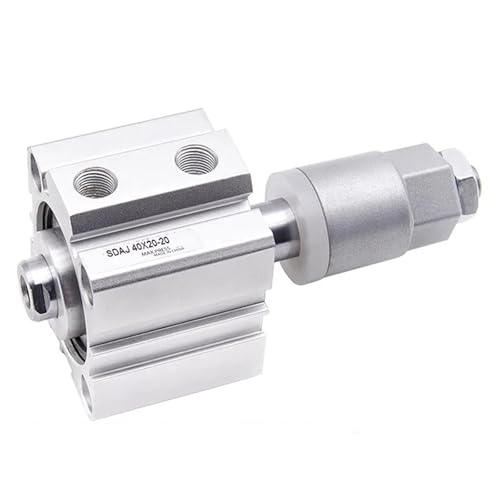 SDAJ20/25/32/40/50/63/80/100 Einstellbarer Hub Kompakter dünner pneumatischer Luftzylinderkolben Aluminiumlegierung Doppeltwirkend(Stroke 100-50mm,Bore 100mm) von OYmFUIEeK