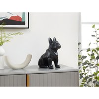 Bulldogge-Skulptur - 27 x 16 x 32 cm - Kunstharz - Schwarz matt - DOGGO von OZAIA