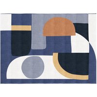 Designer-Teppich mit abstraktem Muster - Indoor oder Outdoor - 150 x 200 cm - Mehrfarbig - RONSARD von OZAIA