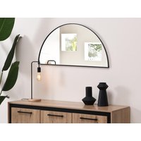 Spiegel halbrund Design - 50 x 100 cm - Schwarz - GAVRA von OZAIA