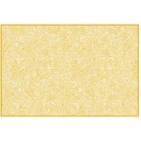 Teppich - Vinyl - Blumenmuster - 120 x 180 cm - Gelb & Weiß - CAPUCINA von OZAIA