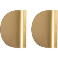 Wandleuchte 2er-Set gebogen - Metall - 13 x 17cm - Goldfarben - LUMERA von OZAIA