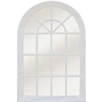 Wandspiegel Fensterspiegel - 120 x 80 cm - Paulowniaholz - Weiß - MONTESQUIEU von OZAIA