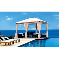 Pavillon 4x3m mit Stoff und 6 Vorhängen von OZALIDE