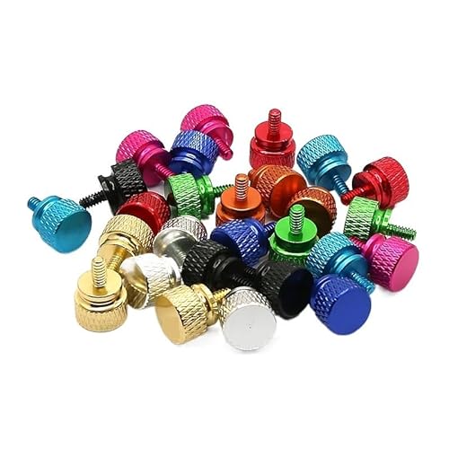 10 Stück M3 Aluminium-Schritt-Rändelschraube Computergehäuseschraube Rändelschrauben Handschrauben Eloxiert 11 Farben(Red) von OZDTLP