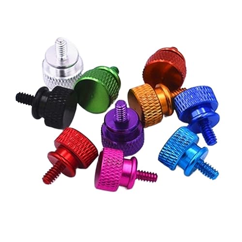 10 teile/los 11 Typ Bunte 6#-32 * 6 Aluminium Rändelkopf Computergehäuse Handfest Daumenschrauben(Green) von OZDTLP