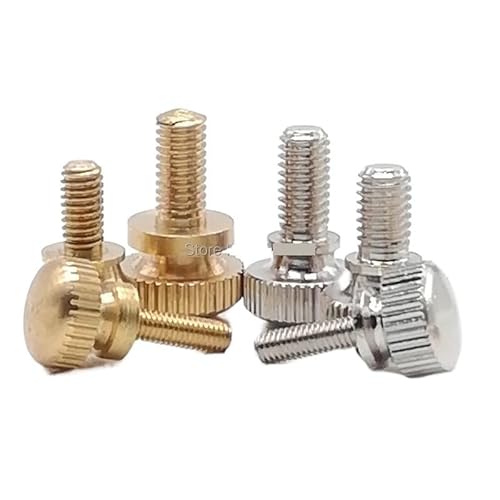 2-5 ST M3 M4 M5 M6 GB834 Messing gerillten Kopf oder Vernickelung gerillte Daumenschraube Hand an Vorhangwand Glasschlossschrauben(Messing with Nickel,5 x 12 2pcs) von OZDTLP