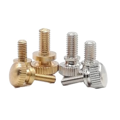 2-5 ST M3 M4 M5 M6 GB834 Messing gerillten Kopf oder Vernickelung gerillte Daumenschraube Hand an Vorhangwand Glasschlossschrauben(Messing with Nickel,5 x 8 2pcs) von OZDTLP