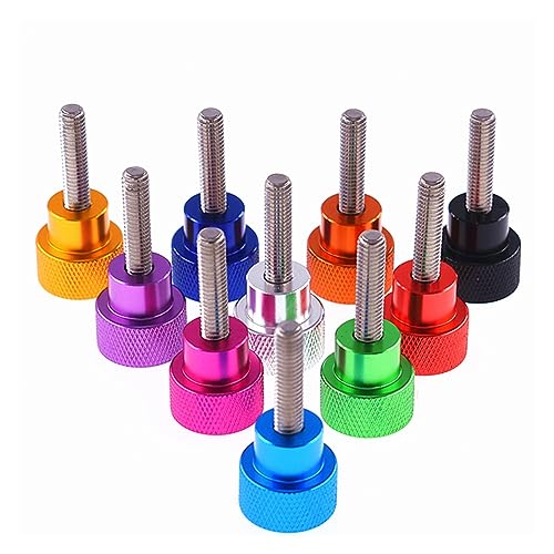 2 teile/los Aluminium Daumen Schraube M3 M4 M5 M6 Rändel Kopf Staniless Stahl Gewinde Hand Festziehen Schrauben Bolzen(Black,M5X20) von OZDTLP
