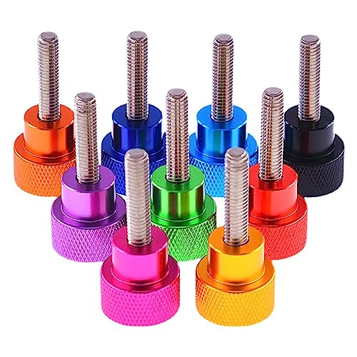 3 Stück metrische M3-Rändelschrauben aus eloxiertem Aluminium mit hoher Stufe, 12 x 6 mm, Rändelkopf, handfest anzuziehende Schraube, Edelstahlgewinde 4–80(Silver,R_M3) von OZDTLP