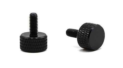 5-10 teile/los M3 M4 M5 M6 * 6/8/10/12/16/20 Bunte Aluminium Rändelschraube Handfest(Black,10MM_M6 5PCS) von OZDTLP