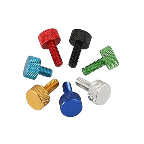 Aluminium Daumen Schraube M3 M4 M5 M6 * 6/8/10/12/16/20 Eloxiert Bunte Gerändelt Computer Fall Hand Anziehen 5 teile/los(Sliver,12MM_M6 5PCS) von OZDTLP