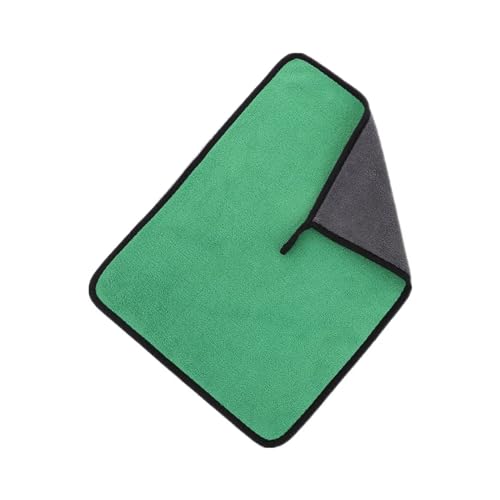 OZDTLP 1 Stück saugfähiges Fasertuch for Trocknen von Autowaschanlagen, superweiches Mikrofaser-Trockentuch for die Autopflege, kratzfrei, schnelltrocknend, wiederverwendbar(Green,30X30cm) von OZDTLP