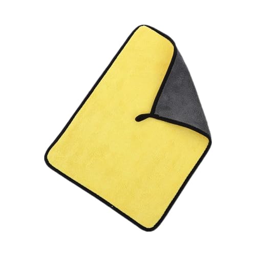 OZDTLP 1 Stück saugfähiges Fasertuch for Trocknen von Autowaschanlagen, superweiches Mikrofaser-Trockentuch for die Autopflege, kratzfrei, schnelltrocknend, wiederverwendbar(Yellow,30X30cm) von OZDTLP