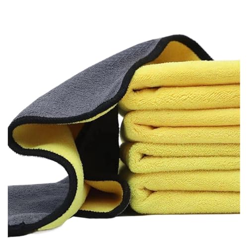 OZDTLP Doppellagige Mikrofaser-Autoreinigungstücher – Verdickte, ultraweiche Autopflegetücher mit hoher Saugfähigkeit for Waschen, Trocknen und Polieren Ihres Autos(10PCS,30x30CM) von OZDTLP