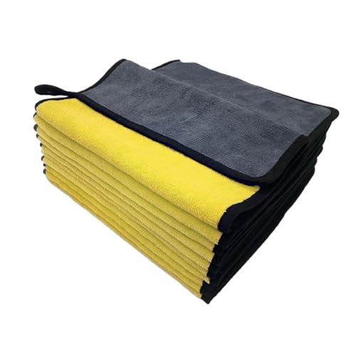 OZDTLP Verdicktes Doppel-Mikrofaser-Reinigungstuch - Ultraweiches Trockentuch for die Karosseriereinigung, 30 x 60 cm, sehr saugfähig, Reinigungstuch, geeignet for Auto, Haushalt(10PCS,30 * 30CM) von OZDTLP