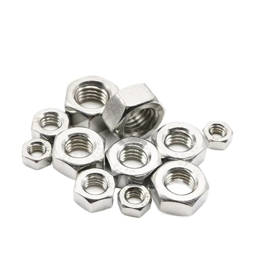 Sechskantmutter aus Edelstahl 304 for M1 M1.2 M1.4 M1.6 M2 M2.5 M3 M4 M5 M6 M8 M10 M12 M16 M20 M24 Schraubbolzen, 1/50/100 Stück(2pcs M18) von OZFJJWY