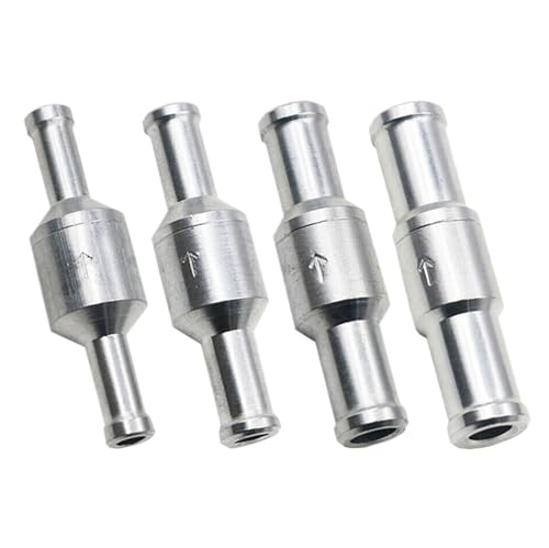 Verchromtes Wege-Rückschlagventil, Aluminium-Rückschlagventil for Kraftstoff, Wasser, Gas, Luft und Vakuum 6 mm/8 mm/10 mm/12 mm(8mm) von OZFJJWY