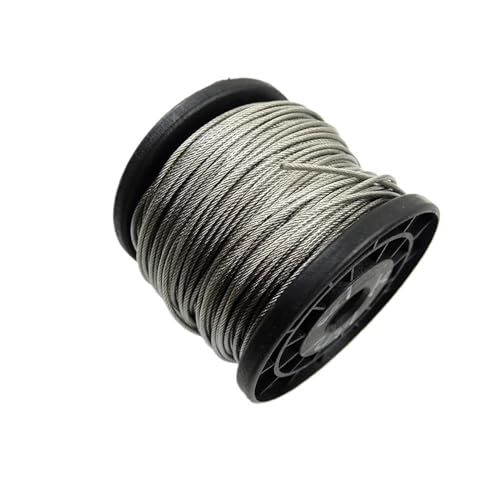5 Meter 0,5 mm-3 mm PVC-beschichtetes, flexibles Stahllitzendrahtseil, weiches Kabel, transparente Wäscheleine aus 304SS (Color : 5M, Size : 0.6mm) von OZGZQ
