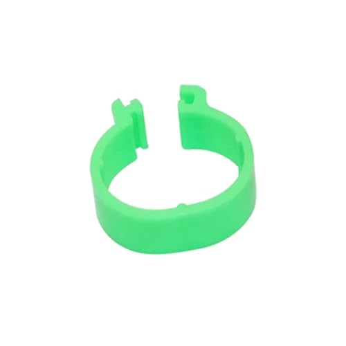 70 Stück Innendurchmesser 16 mm Geflügelfußringe Schnallentyp Clipringe for Hühner, Wachteln, erwachsene Truthähne, Geflügelzuchtausrüstung(Green) von OZLCUA