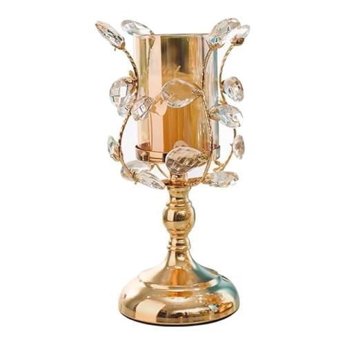 Kristall Hohl Glas Kerzenhalter Kerzenständer Metall Hohe Hochzeit Kandelaber Mittelstücke Dekoration(M) von OZLCUA
