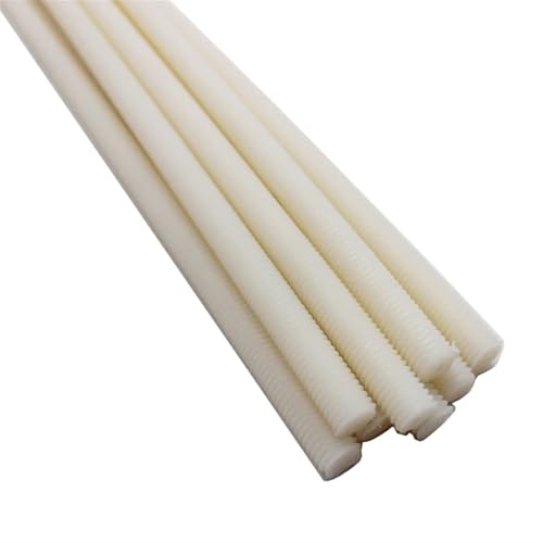 Nylon-Stab Nylon-Gewindestangen M4 M5 M6 M8 M10 M12 M16 M20 Kunststoff Rundstab(M4x0.7x500mm 1pc) von OZLCUA