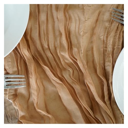 OZLCUA Cheesecloth Tischläufer Semi-Sheer Gauze Table Runner Sage Cheesecloth Table Setting Dining Vintage Wedding Party Christmas Banquets Arches Cake Decor Seihtuch Tischläufer(Dark Camel,90x300cm) OZLCUA Cheesecloth Tischläufer Semi-Sheer Gauze Table Runner Sage Cheesecloth Table Setting Dining Vintage Wedding Party Christmas Banquets Arches Cake Decor Seihtuch Tischläufer(Dark Camel,90x300cm) von OZLCUA