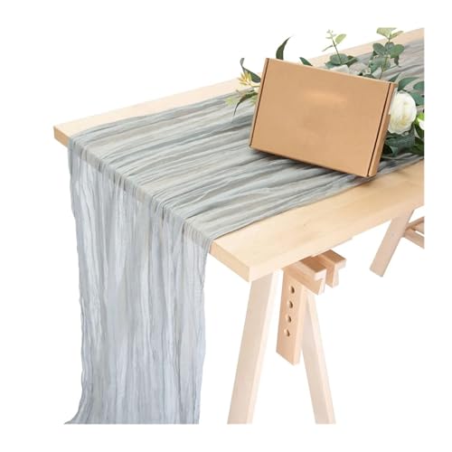 OZLCUA Cheesecloth Tischläufer Semi-Sheer Gauze Table Runner Sage Cheesecloth Table Setting Dining Vintage Wedding Party Christmas Banquets Arches Cake Decor Seihtuch Tischläufer(Light Grey,90x300cm) OZLCUA Cheesecloth Tischläufer Semi-Sheer Gauze Table Runner Sage Cheesecloth Table Setting Dining Vintage Wedding Party Christmas Banquets Arches Cake Decor Seihtuch Tischläufer(Light Grey,90x300cm) von OZLCUA