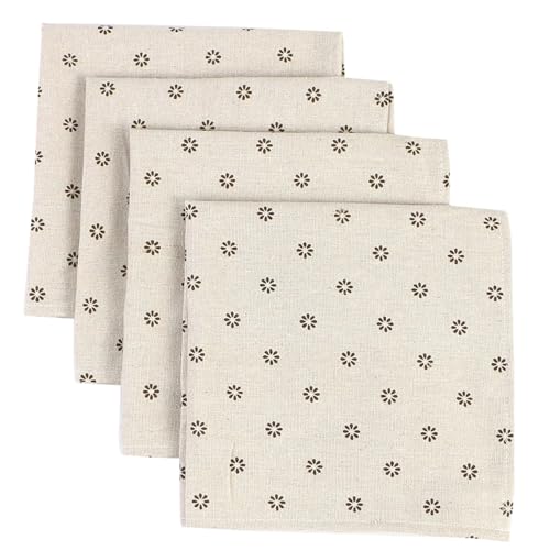 Servietten Aus Watte 6PCS 40x40CM Floral Bedruckte Stoffservietten Japanischen Stil Abendessen Gericht Handtuch Hochzeit Restaurant Bar Tisch Matte Serviette De Tisch Servietten (Color : 4PCS 40x40 C von OZLCUA