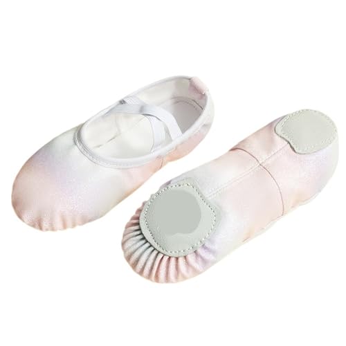 Tanzschuhe Damen Sommer Weiche Sohle Praxis Gradient Dance Performance Ballettschuh(PURPLE,22) von OZLCUA