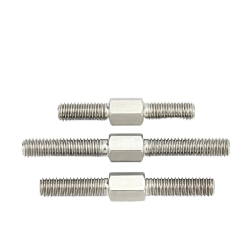 2 STÜCKE M10 304 Edelstahl Doppelkopf-Gewindestange Stick Links- und Rechtsgewinde Doppelendgewindestange Stehbolzen L=30mm-100mm(M10x30mm) von OZLIYY