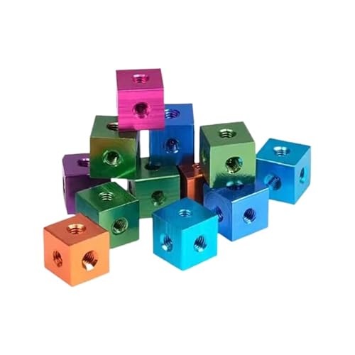 2 stücke Oder 5 stücke 3D Drucker Befestigung Stück Teile M3 M4 M5 M6 1/4-3/8 Mutter Block Stecker Würfel schraube DIY Zubehör(Black,5pcs 12 12 12 M4) von OZLIYY