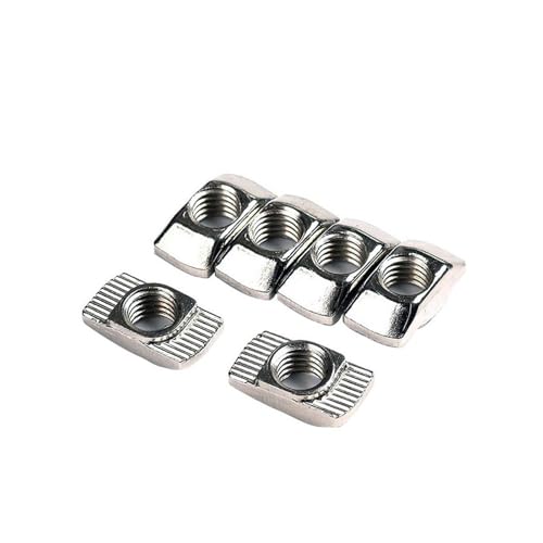 20 EU-Serie M3 M4 M5 Vernickelte T-Mutter Hammerkopf-Befestigungsmutter for Aluminium-Extrusionsprofil 2020-Serie Schlitznut T-Schlitz(20PCS,M4) von OZLIYY