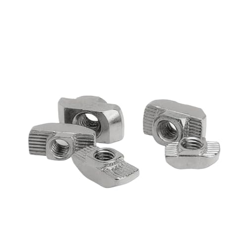 M3 M4 M5 M6 M8 T-Mutter Hammerkopfmutter Bolzen vernickelt for EU 1515 2020 3030 4040 4545 Aluminiumprofil 10–100 Stück(50pcs,2020-m5) von OZLIYY
