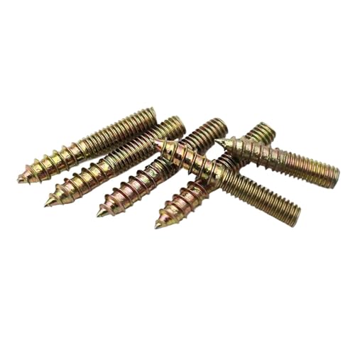 OZLIYY 20-2 stücke M4 M5 M6 M8 M10 Verzinkte selbstschneidende Schrauben Doppel-Ended Spitze Möbel Anschlüsse Erweiterte Holzbearbeitung(M10x70mm (2PCS)) von OZLIYY