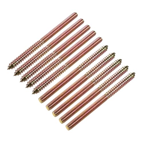 OZLIYY 8–10 Stück M8 M10 Gewinde Stockschraube Doppelkopf Selbstschneidende Schraube Länge 118 mm 80 98 100 for Möbel(8Pcs M10x117mm) von OZLIYY