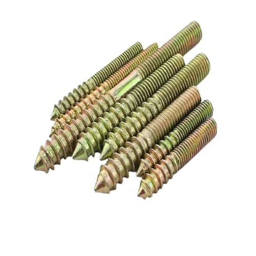 OZLIYY Verzinkte doppelköpfige Spitze Schraube Selbstschneidende Möbel Sofa Treppen Stecker M6M8M10 * 40 50 60 90 100 130(M10x80 2pcs Flat) von OZLIYY