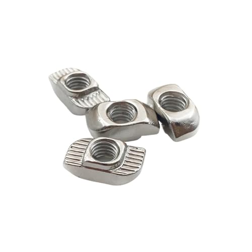 T-Mutter M3 M4 M5 M6 M8 Hammerkopf T-Mutter Klemmnutenstein Verbinder vernickelt for 20 30 40 45 Aluminium-Strangpressprofile(30-M3 20pcs) von OZLIYY