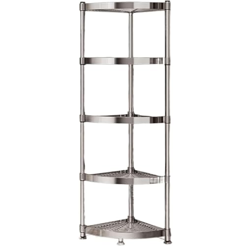 304 Stainless Steel Kitchen Corner Shelf Multifunctional Tripod Corner Storage Rack Bathroom Triangle Cookware Rack(Large) von OZLMBERN
