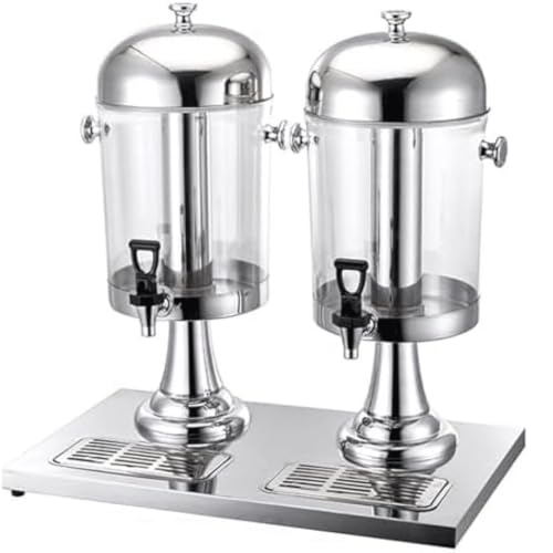 Buffet Stainless Steel Juice Tripod Single Double Head Refrigeration Beverage Machine Transparent Cold Drink Machine(D) von OZLMBERN