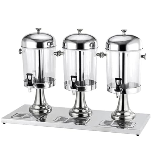 Buffet Stainless Steel Juice Tripod Single Double Head Refrigeration Beverage Machine Transparent Cold Drink Machine(E) von OZLMBERN