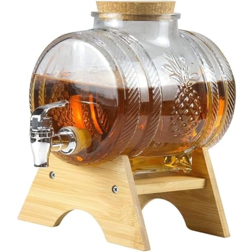Glass Wine Barrel with Dragon Head Ginseng Soaking Wine Bottle Blending Wine Barrel Brewing Juice Can Sealed(Medium) von OZLMBERN