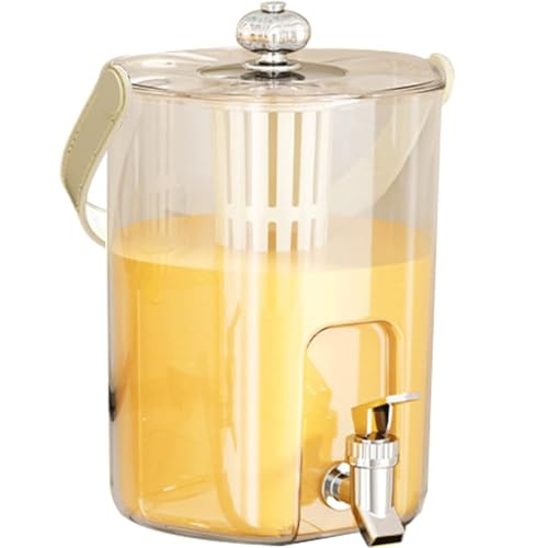 Household Refrigerator Cold Water Kettle with Faucet Cold Water Kettle with Tea Strainer Fruit Tea Beverage Bucket(A) von OZLMBERN