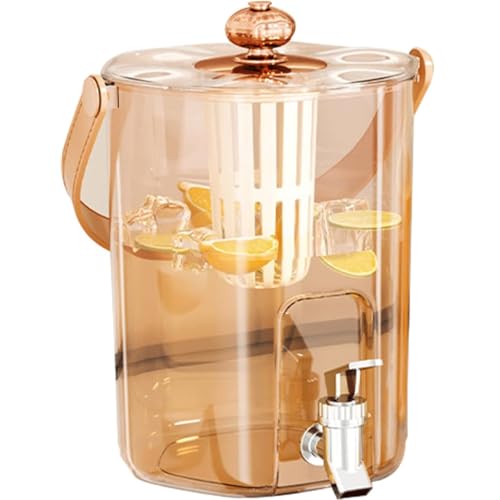 Household Refrigerator Cold Water Kettle with Faucet Cold Water Kettle with Tea Strainer Fruit Tea Beverage Bucket(B) von OZLMBERN