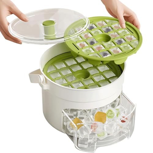 OZLMBERN Anti -Freeze -Eiszubereitungsschachtel PP Food Grade 1 Taste Drücken Sie Schnelleis -Dispensing -Eisgitter Eiseimer von OZLMBERN