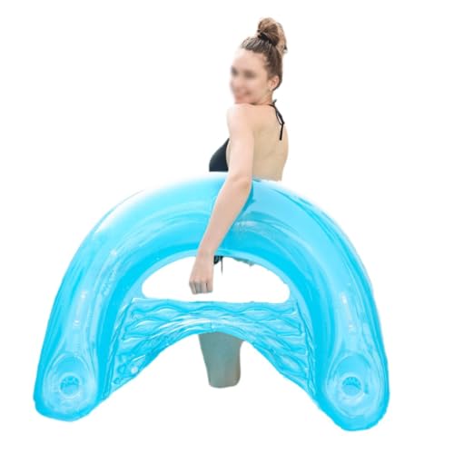 OZLMBERN Aufblasbares schwimmendes Floß im Freien Faltbare aufblasbare Lounge -Stuhl mit schwimmender Badbettkreis im Rückenlehne von OZLMBERN