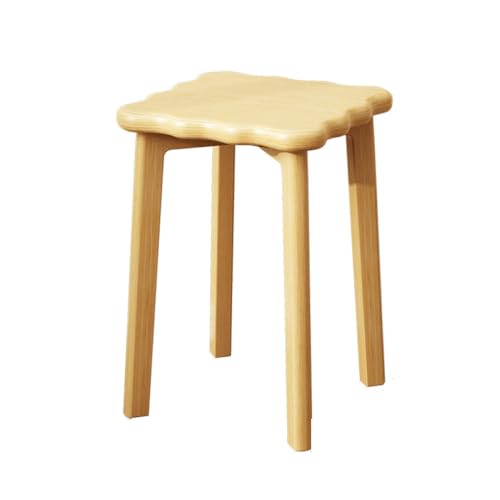 OZLMBERN Massivholzhocker Haushalt Faltbarer Stuhlplatzhocker Holzhocker Esshocker Roundhocker Stuhl Holzhocker von OZLMBERN